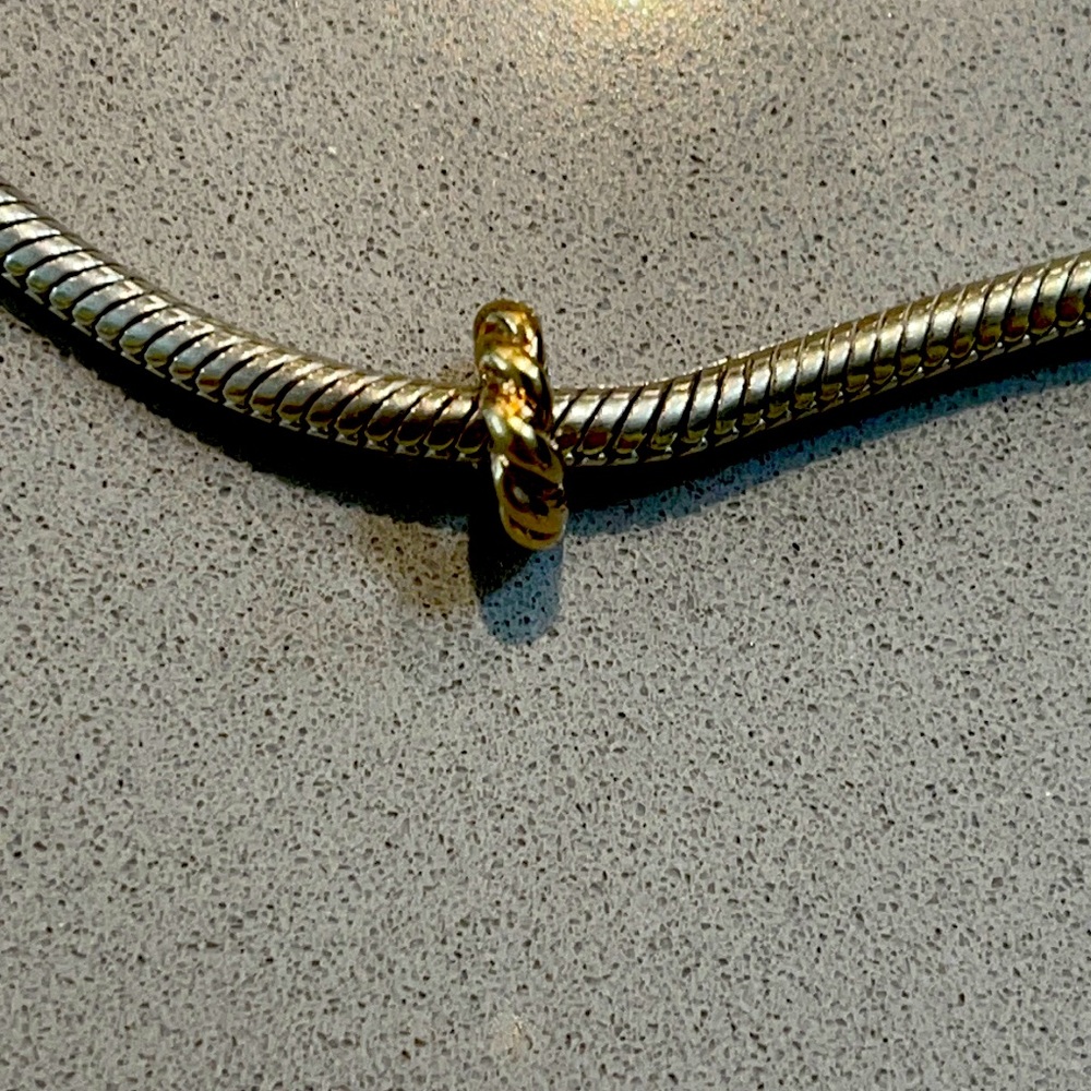 Pandora 14k swirl spacer